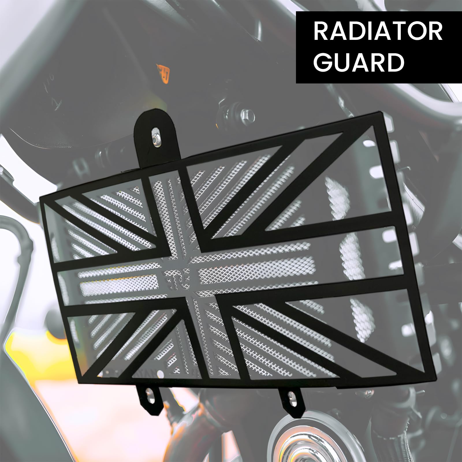 Radiator Guard for Himalayan 450 | Durable Metal Protector | Essential Accessory for Motorcycle Radiator Protection (Flag Design)-MS Flag Design - Moto Genius