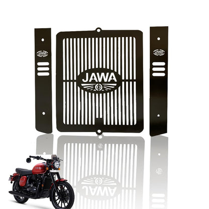 Radiator Guard for JAWA 42, PERAK, Bobber and Classic 300 Motorbike | Durable Metal Protector | Essential Accessory for Motorcycle Radiator Protection-Black - Moto Genius