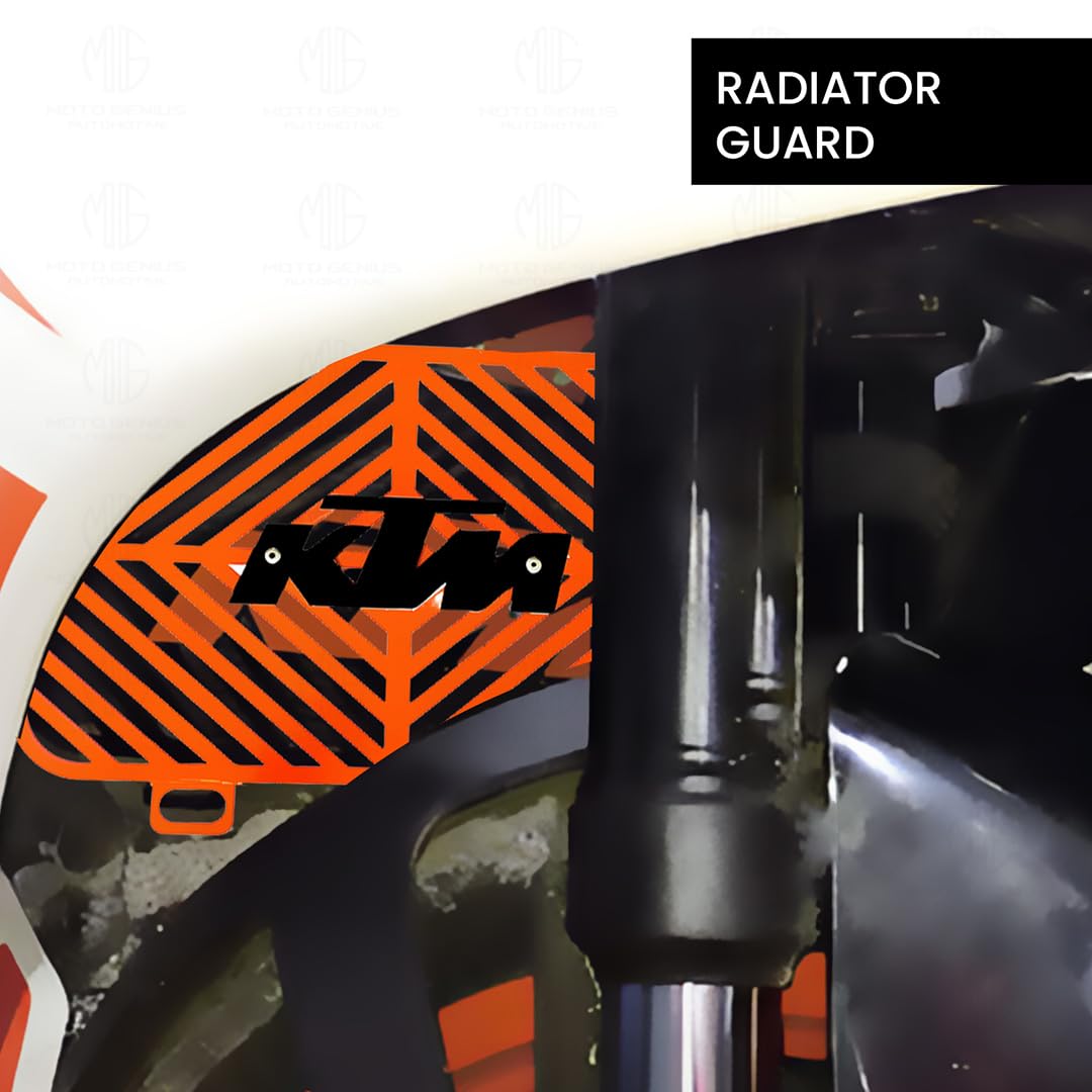 Radiator Guard for KTM Duke and RC All Model | Durable Metal Protector | Essential Accessory for Motorcycle Radiator Protection | Compatible with RC and Duke 125 200 250 390-Orange - Moto Genius