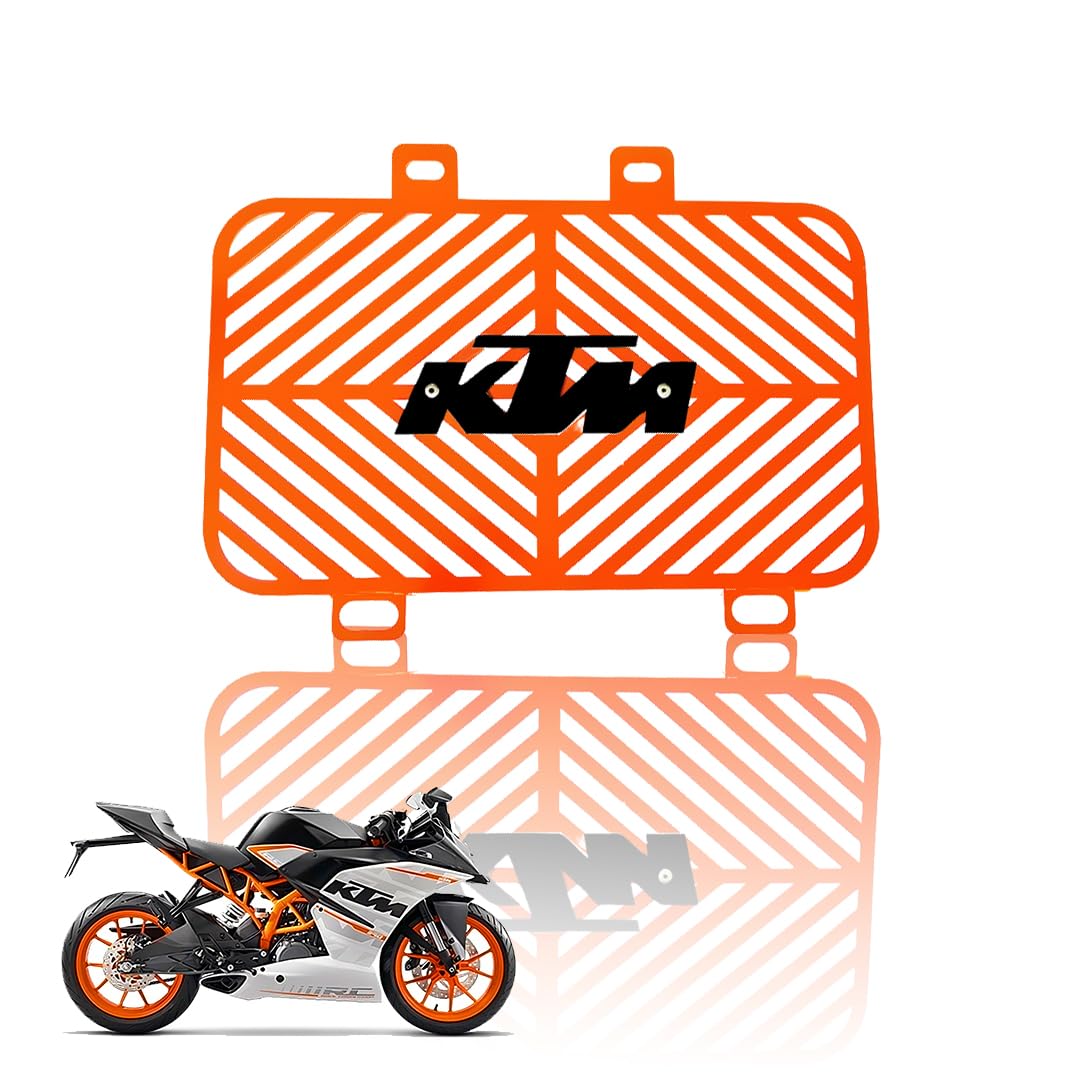 Radiator Guard for KTM Duke and RC All Model | Durable Metal Protector | Essential Accessory for Motorcycle Radiator Protection | Compatible with RC and Duke 125 200 250 390-Orange - Moto Genius