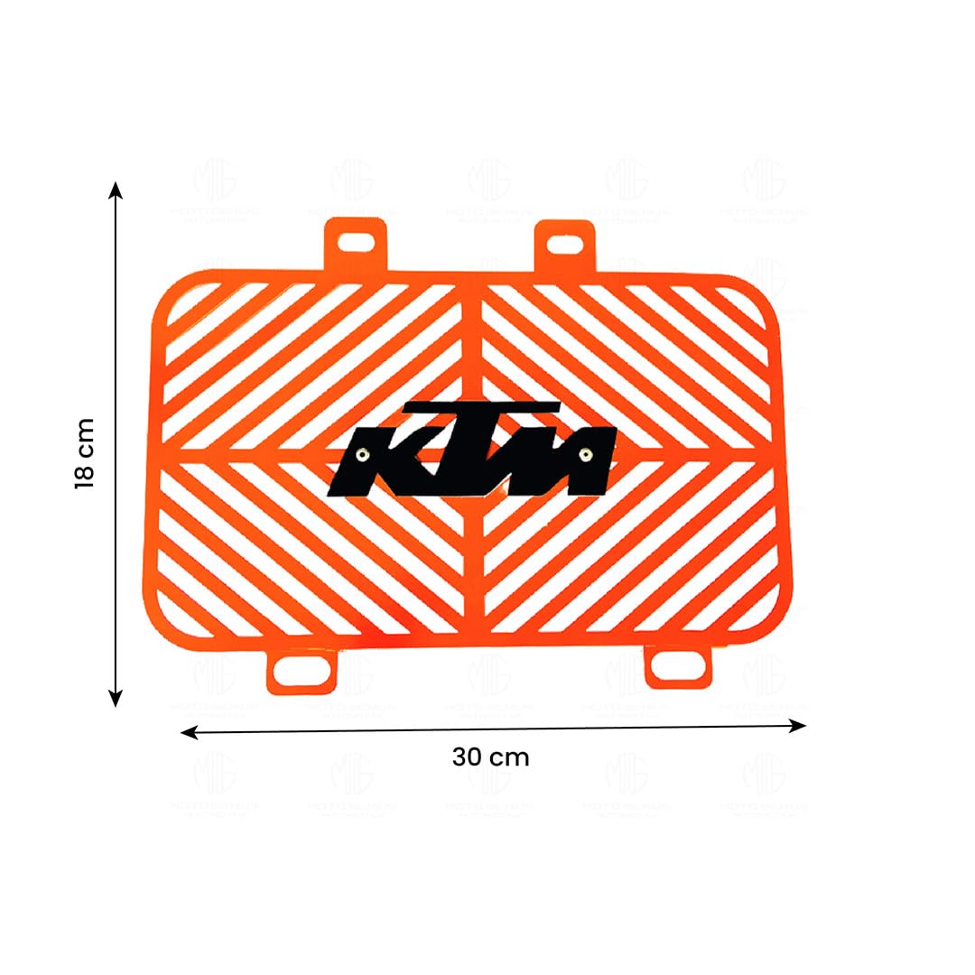Radiator Guard for KTM Duke and RC All Model | Durable Metal Protector | Essential Accessory for Motorcycle Radiator Protection | Compatible with RC & Duke 125 200 250 390-Orange - Moto Genius