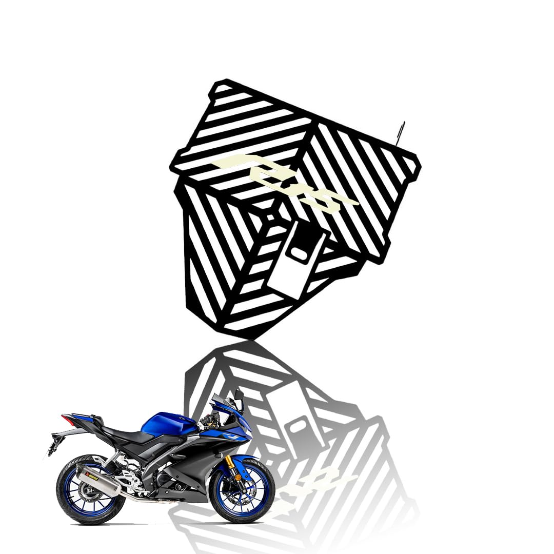 Radiator Guard for R15 V3 | Durable Metal Protector |Essential Accessory for Motorcycle Radiator Protection-Grey - Moto Genius