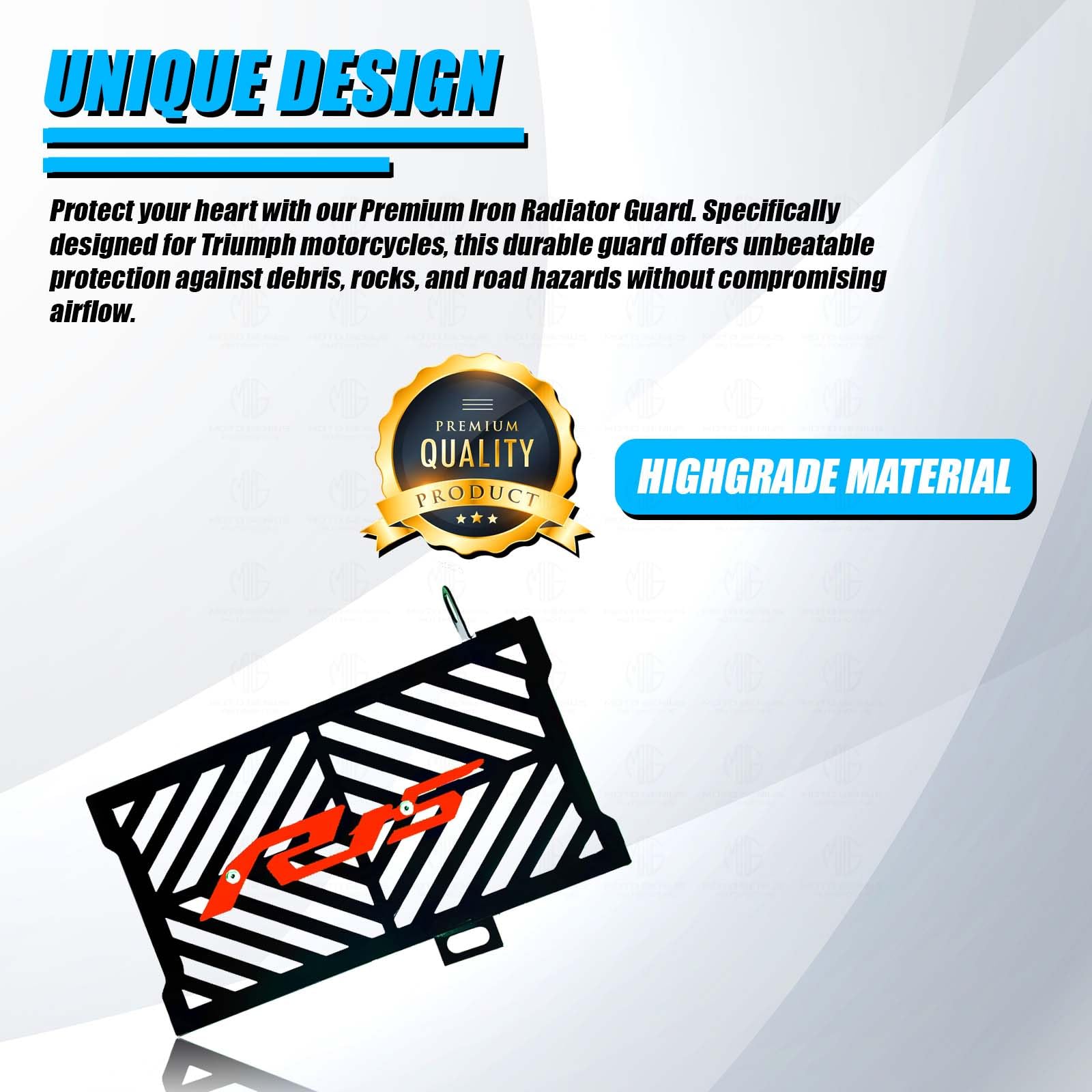 Radiator Guard for R15 V4| Durable Metal Protector |Essential Accessory for Motorcycle Radiator Protection-Red - Moto Genius