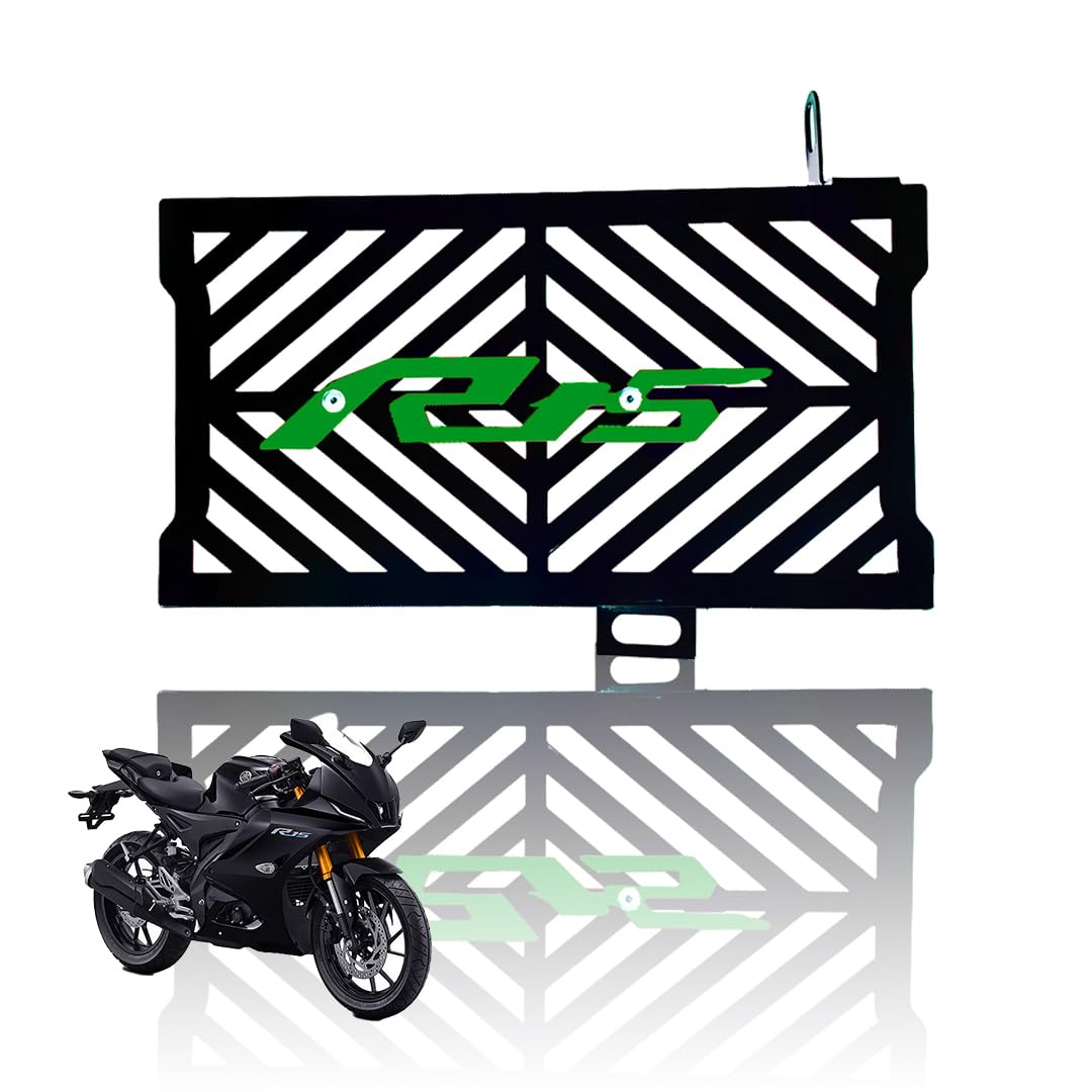 Radiator Guard for R15 V4| Durable Metal Protector |Essential Accessory for Motorcycle Radiator Protection-Green - Moto Genius