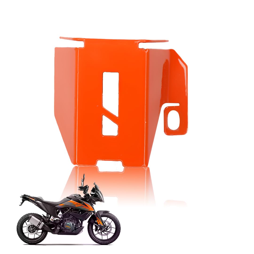 Rear Brake Oil Container Guard for KTM Adventure 250/390 ( ONLY FOR GEN 1 & 2 ) Motorbike | Durable Protection and Stylish Design for Motorcycles-Orange - Moto Genius