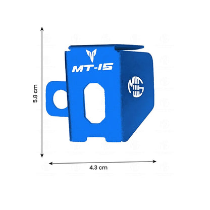 Rear Brake Oil Container Guard for MT 15 | Durable Protection and Stylish Design for Motorcycles (Pack of1)-Blue - Moto Genius