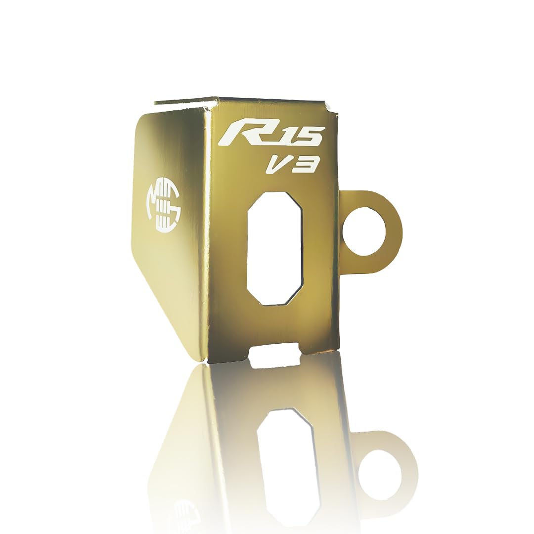 Rear Brake Oil Container Guard for R15 V3 – Durable Protection & Stylish Design for Motorcycles-Silver - Moto Genius