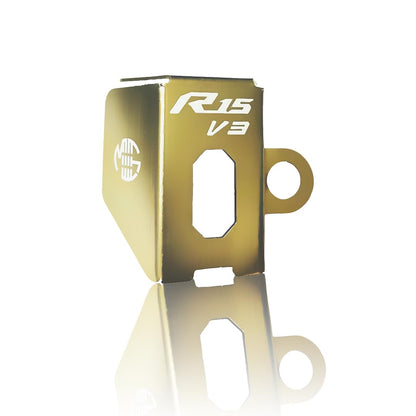 Rear Brake Oil Container Guard for R15 V3 – Durable Protection & Stylish Design for Motorcycles-Silver - Moto Genius