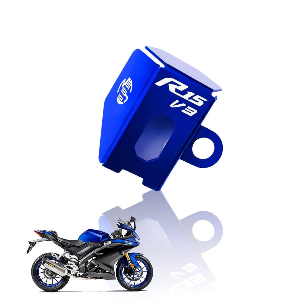 Rear Brake Oil Container Guard for R15 V3 – Durable Protection & Stylish Design for Motorcycles-Blue - Moto Genius