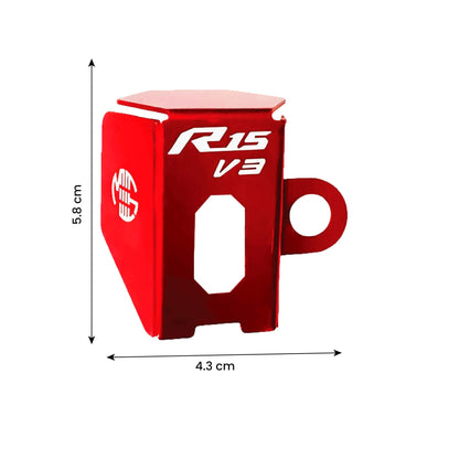Rear Brake Oil Container Guard for R15 V3 – Durable Protection & Stylish Design for Motorcycles-Red - Moto Genius