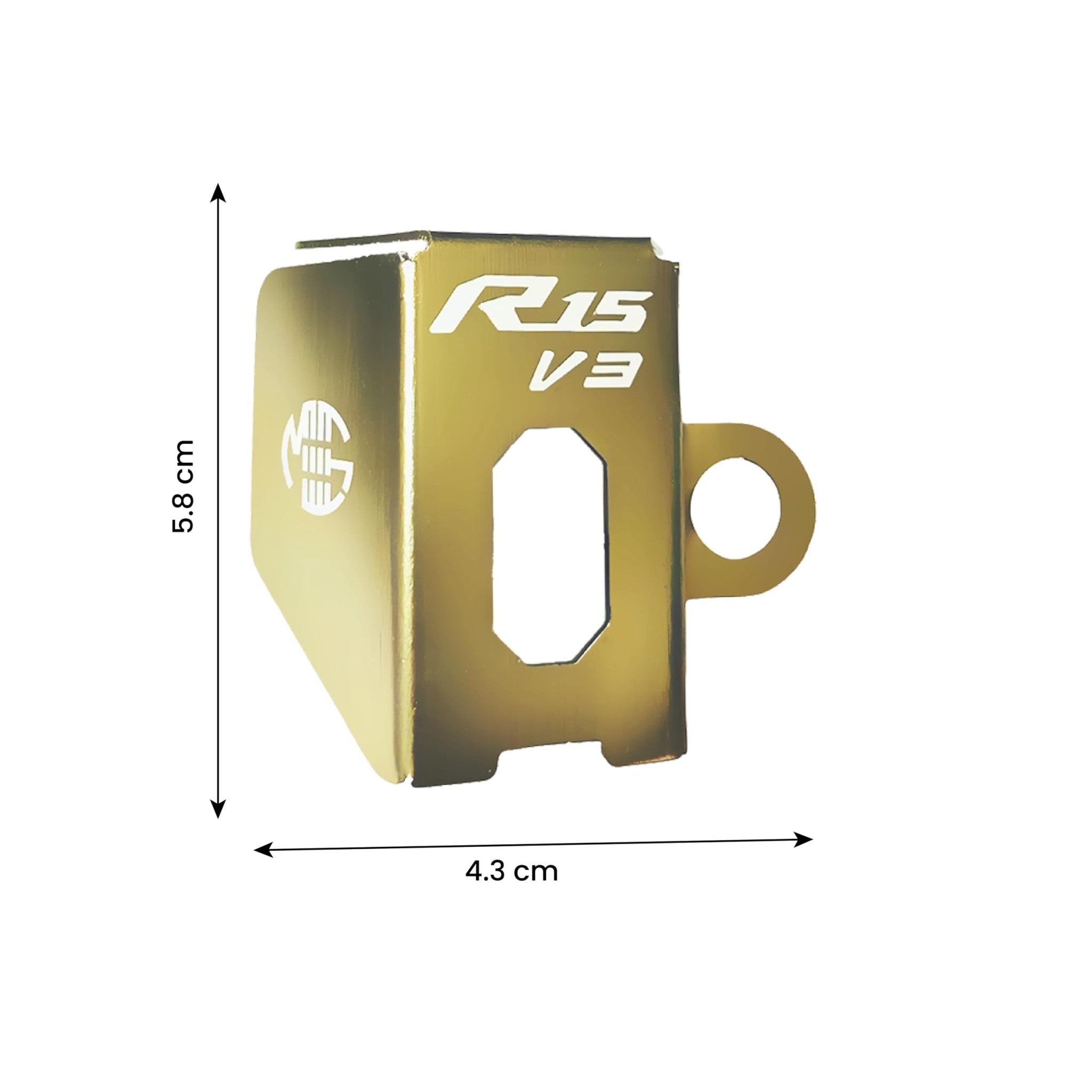 Rear Brake Oil Container Guard for R15 V3 – Durable Protection & Stylish Design for Motorcycles-Silver - Moto Genius