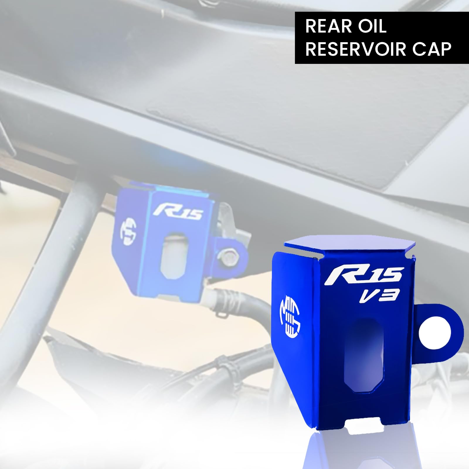 Rear Brake Oil Container Guard for R15 V3 – Durable Protection & Stylish Design for Motorcycles-Blue - Moto Genius