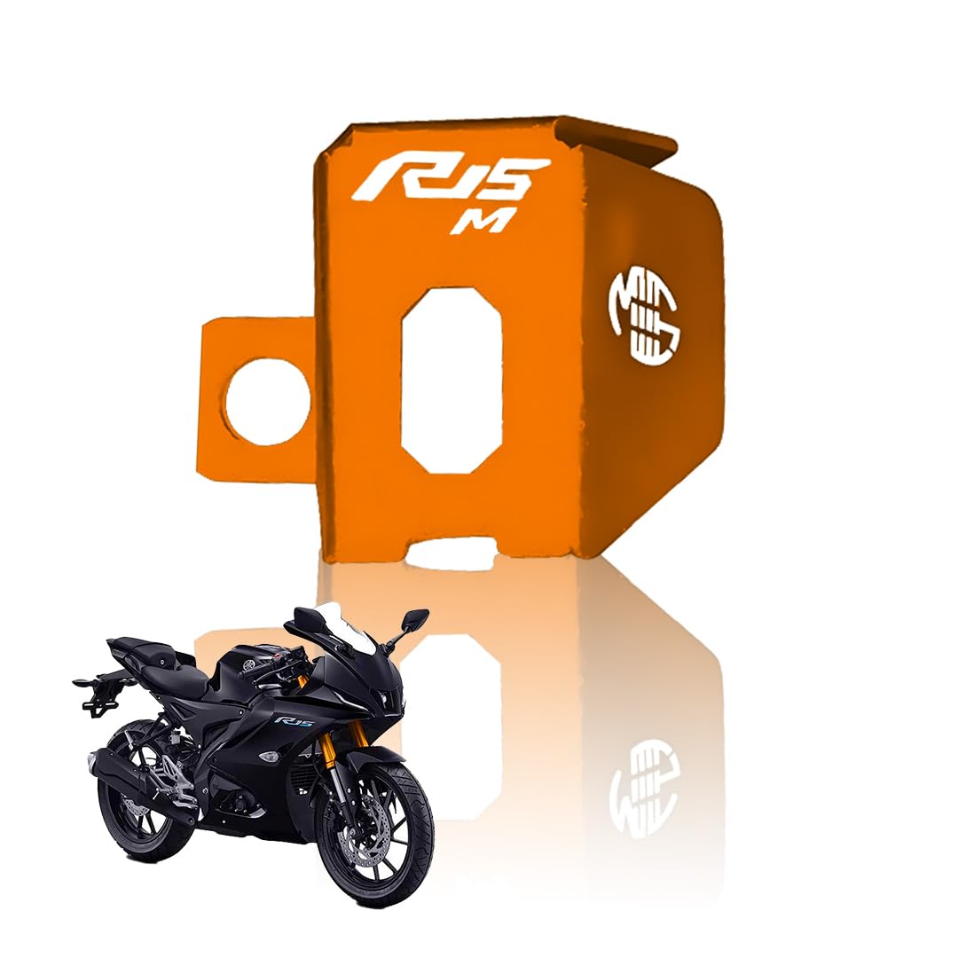Rear Brake Oil Container Guard for R15 V4 | Durable Protection and Stylish Design for Motorcycles R15-V4-Yellow - Moto Genius