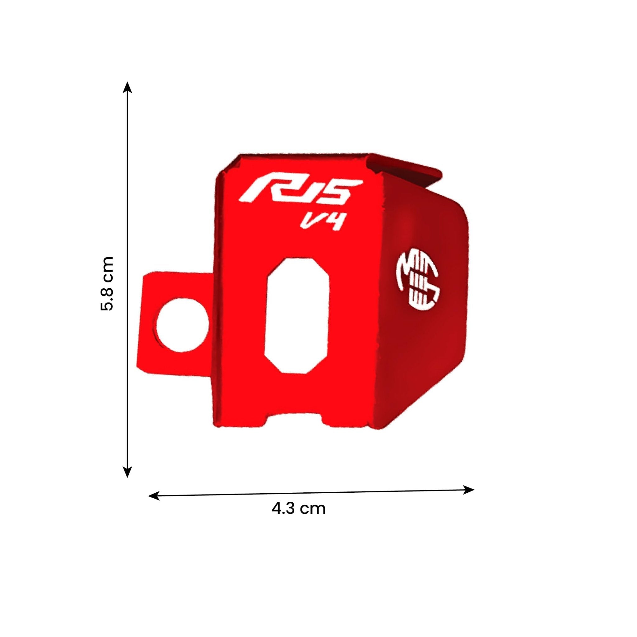 Rear Brake Oil Container Guard for R15 V4 | Durable Protection and Stylish Design for Motorcycles R15-V4-Red - Moto Genius