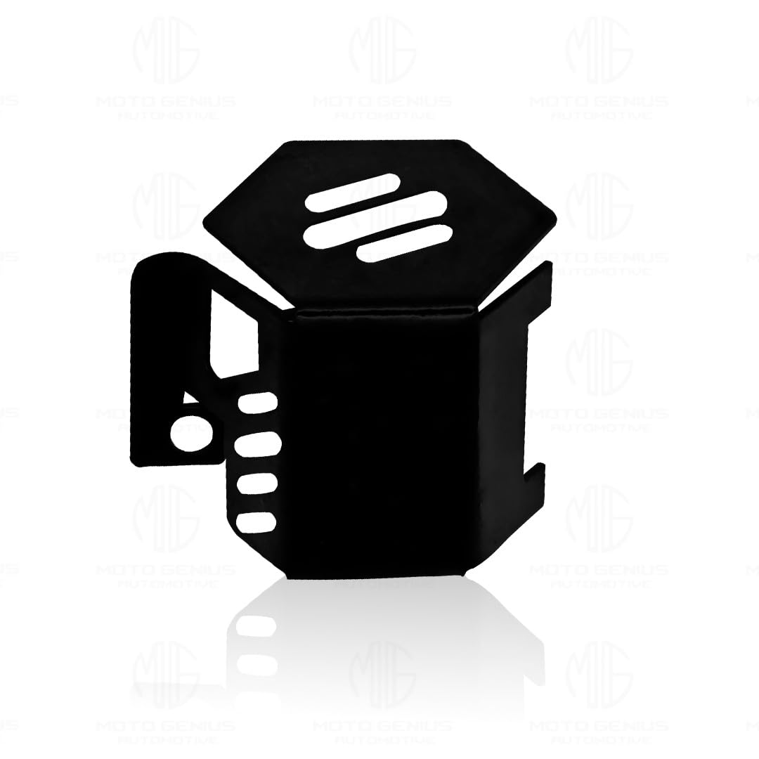 Rear Brake Oil Container Guard for RE Himalayan BS3/BS4/BS6/Scram Motorbike Motorbike | Durable Protection and Stylish Design-Black - Moto Genius
