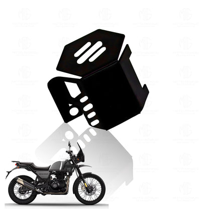 Rear Brake Oil Container Guard for RE Himalayan BS3/BS4/BS6/Scram Motorbike Motorbike | Durable Protection and Stylish Design-Black - Moto Genius