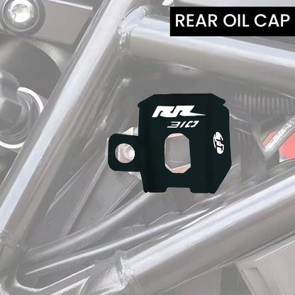 Rear Brake Oil Container Guard for RR310 Motorbike | Durable Protection and Stylish Design for Motorcycles-Black - Moto Genius