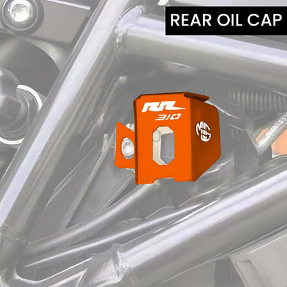 Rear Brake Oil Container Guard for RR310 Motorbike | Durable Protection and Stylish Design for Motorcycles-Gold - Moto Genius