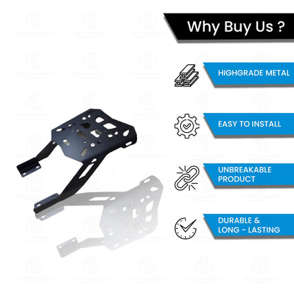 Rear Luggage Rack for RE Interceptor | Durable Expedition Luggage Carrier | Heavy-Duty Rear Rack for Interceptor-Black - Moto Genius