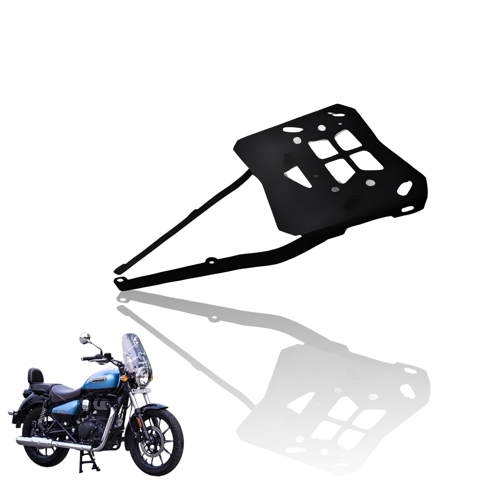 Rear Luggage Rack for RE Meteor 350 | Durable Expedition Luggage Carrier | Heavy-Duty Rear Rack for Meteor - Moto Genius