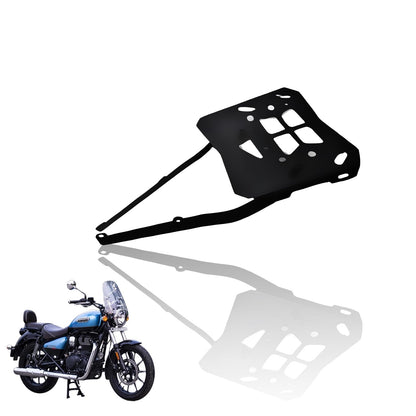 Rear Luggage Rack for RE Meteor 350 | Durable Expedition Luggage Carrier | Heavy-Duty Rear Rack for Meteor - Moto Genius