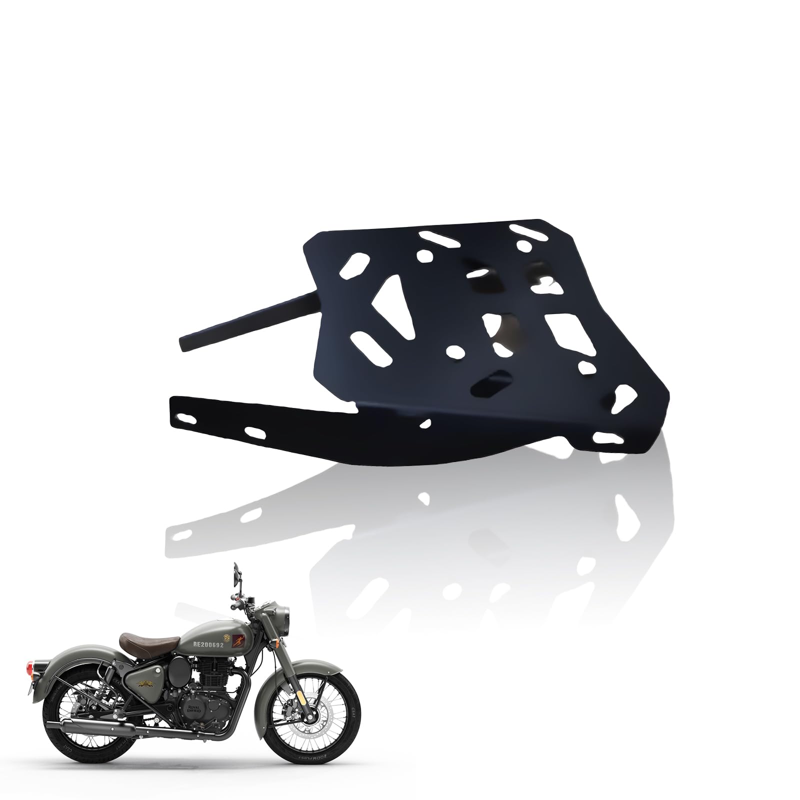 Rear Luggage Rack for RE Reborn | Durable Expedition Luggage Carrier | Heavy-Duty Rear Rack for Reborn - Moto Genius