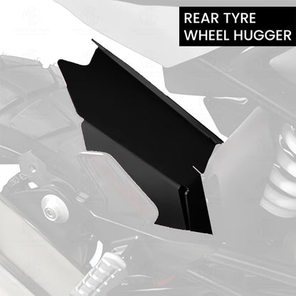 Rear Tire Wheel Hugger Mudguard for G310GS | Durable Metal Construction Protects Swingarm and Shock Sleek Design for Adventure Touring-Black - Moto Genius