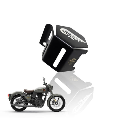 Reborn Stainless Steel Rear Brake Oil Container Guard – Durable Protection & Stylish Design for Motorcycles-Black - Moto Genius