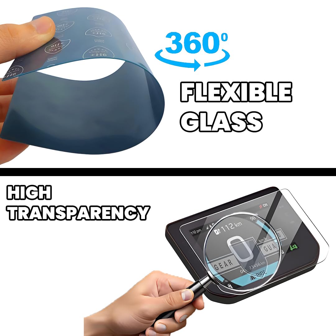 Screen Guard for Hero Vida VX2 Electric Scooter | 9H Hardness Glossy Anti-Shock Speedometer Display Protector-Transparent - Moto Genius