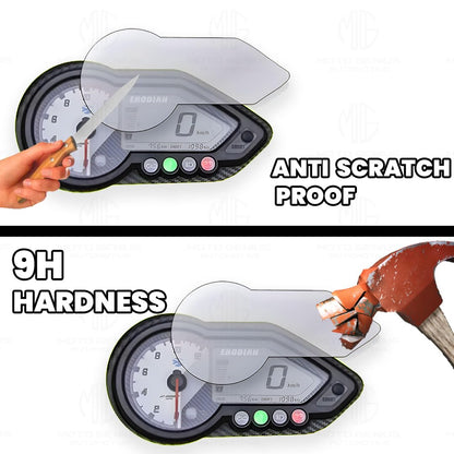 Screen Guard for Pulsar 180F Speedometer | Anti-Scratch and Dust Protection, Clear Tempered Glass Protector-Transparent - Moto Genius