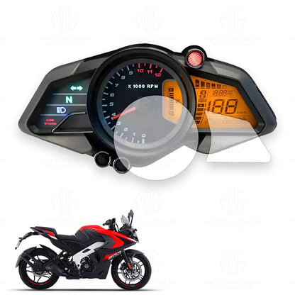 Screen Guard for Pulsar RS200 Speedometer | Anti-Scratch and Dust Protection, Clear Tempered Glass Protector-Transparent - Moto Genius