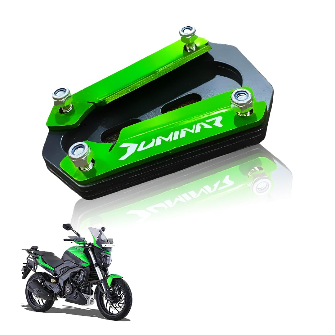 Side Stand Extender for Dominar 250 & 400 | Heavy Duty Parking Support and Stability Enhancer-Green - Moto Genius