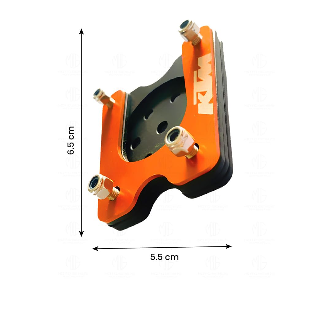 Side Stand Extender for ( GEN1 & GEN2 MODELS ONLY ) KTM Duke RC 125 200 250 390 | Heavy Duty Parking Support and Stability Enhancer-Orange Black - Moto Genius