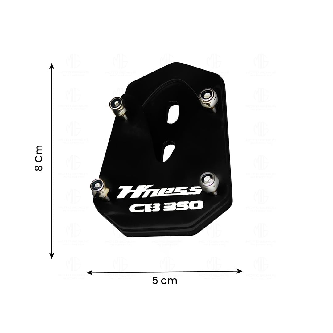 Side Stand Extender for Honda Hnees CB 350 | Heavy Duty Parking Support and Stability Enhancer-Black - Moto Genius