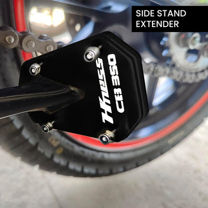 Side Stand Extender for Honda Hnees CB 350 | Heavy Duty Parking Support and Stability Enhancer-Black - Moto Genius