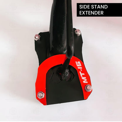 Side Stand Extender for MT 15 | Heavy Duty Parking Support and Stability Enhancer-Red - Moto Genius