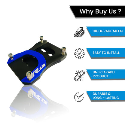 Side Stand Extender for R15 V3 | Heavy Duty Parking Support and Stability Enhancer-Blue - Moto Genius
