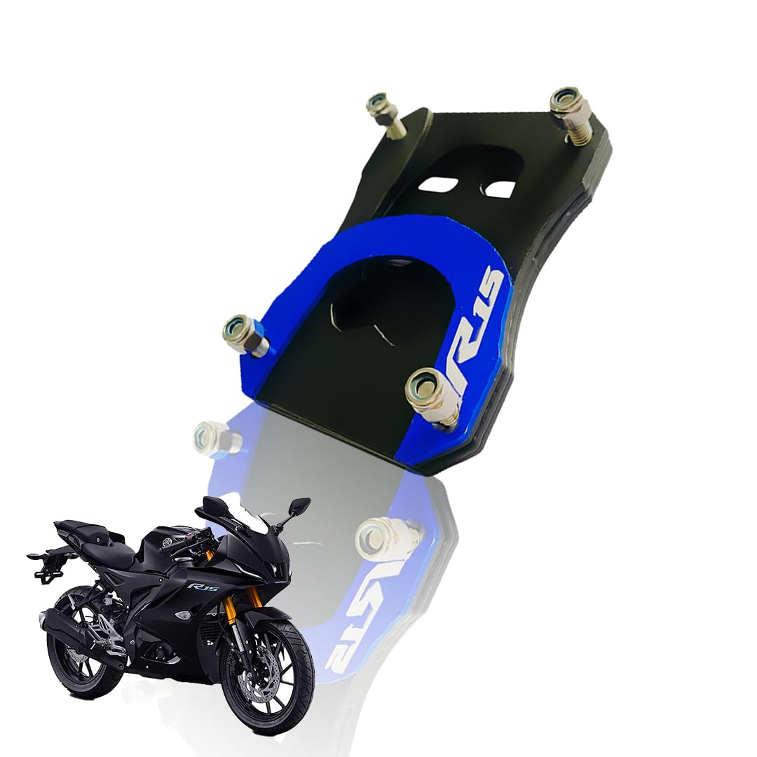 Side Stand Extender for R15 V4| Heavy Duty Parking Support and Stability Enhancer-Blue - Moto Genius