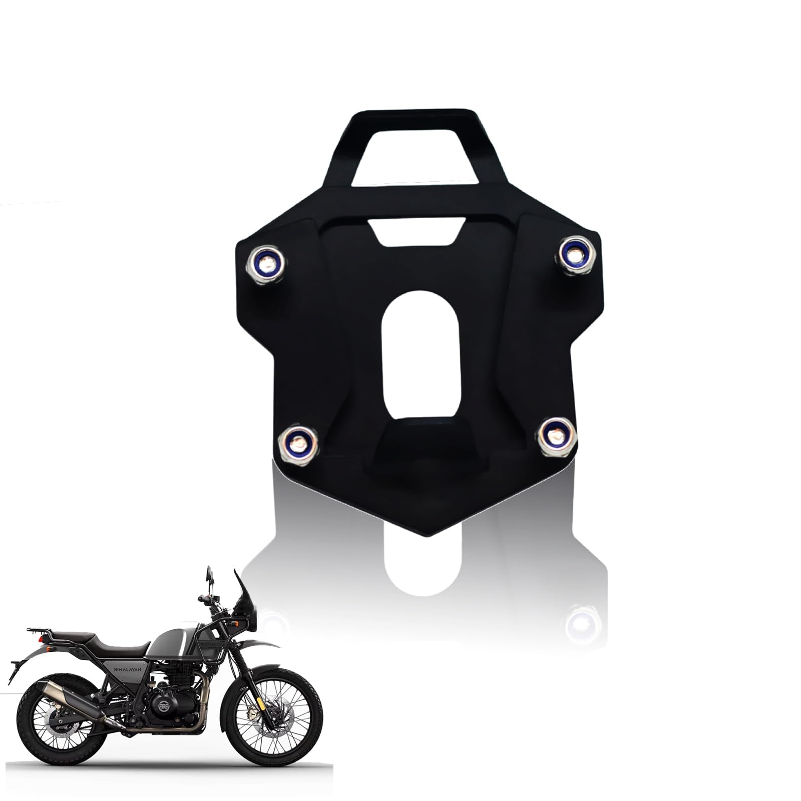 Side Stand Extender for RE Himalayan BS3/BS4/BS6/Scram Motorbike | Heavy Duty Parking Support and Stability Enhancer-Black - Moto Genius