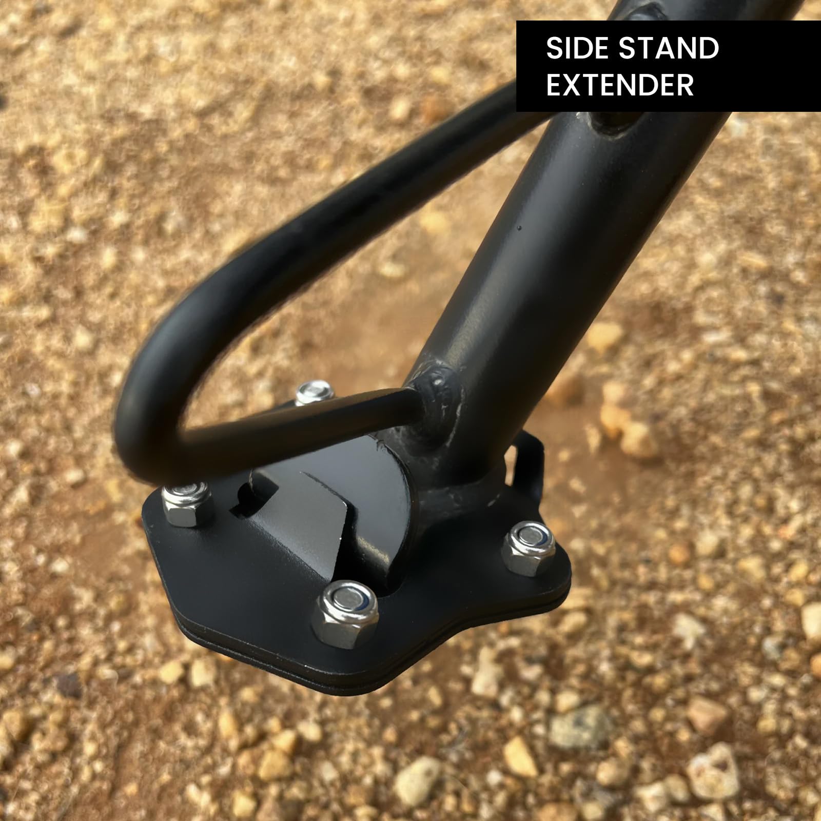 Side Stand Extender for RE Himalayan BS3/BS4/BS6/Scram Motorbike | Heavy Duty Parking Support and Stability Enhancer-Black - Moto Genius