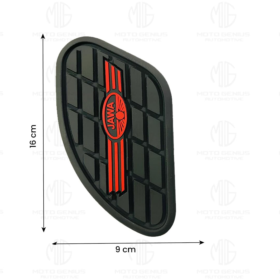 Silicone Tank Pads for JAWA All Models Motorbike | Premium Tank Protection Pads | Anti-Slip and Scratch-Resistant Design | Stylish and Durable | (Pack of 2)-Black - Moto Genius