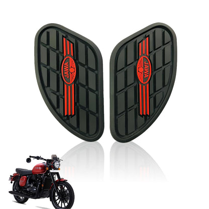 Silicone Tank Pads for JAWA All Models Motorbike | Premium Tank Protection Pads | Anti-Slip and Scratch-Resistant Design | Stylish and Durable | (Pack of 2)-Black - Moto Genius
