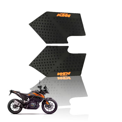 Silicone Tank Pads for KTM Adventure ( ONLY FOR GEN 1 & 2 ) Motorbikes | Premium Tank Protection Pads | Anti-Slip and Scratch-Resistant Design | Stylish and Durable | (Pack of 2)-Black - Moto Genius