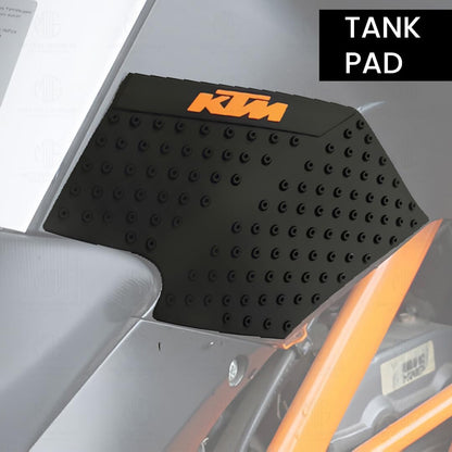 Silicone Tank Pads for KTM Adventure ( ONLY FOR GEN 1 & 2 ) Motorbikes | Premium Tank Protection Pads | Anti-Slip and Scratch-Resistant Design | Stylish and Durable | (Pack of 2)-Black - Moto Genius