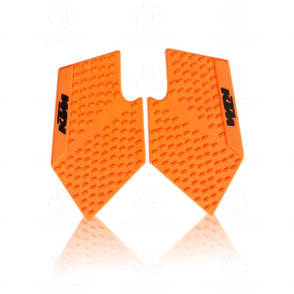 Silicone Tank Pads for KTM Duke ( ONLY FOR GEN 1 & 2 ) Model Bikes | Premium Tank Protection Pads | Anti-Slip and Scratch-Resistant Design |Stylish and Durable | Duke 125/200/390/250 (Pack of 2)-Orange - Moto Genius