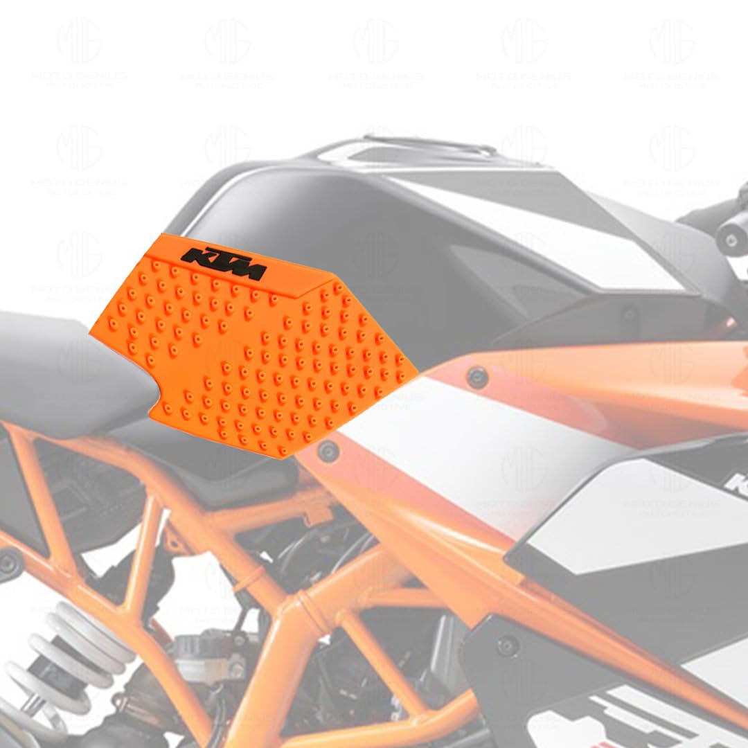 Silicone Tank Pads for KTM RC ( GEN1 & GEN2 MODELS ONLY ) All Model Bikes | Premium Tank Protection Pads | Anti-Slip and Scratch-Resistant Design |Stylish and Durable | RC 125/200/390/250 (Pack of 2)-Orange - Moto Genius