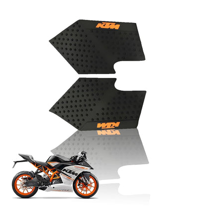 Silicone Tank Pads for KTM RC ( GEN1 & GEN2 MODELS ONLY ) All Model Bikes | Premium Tank Protection Pads | Anti-Slip and Scratch-Resistant Design |Stylish and Durable | RC 125/200/390/250 (Pack of 2)-Black - Moto Genius