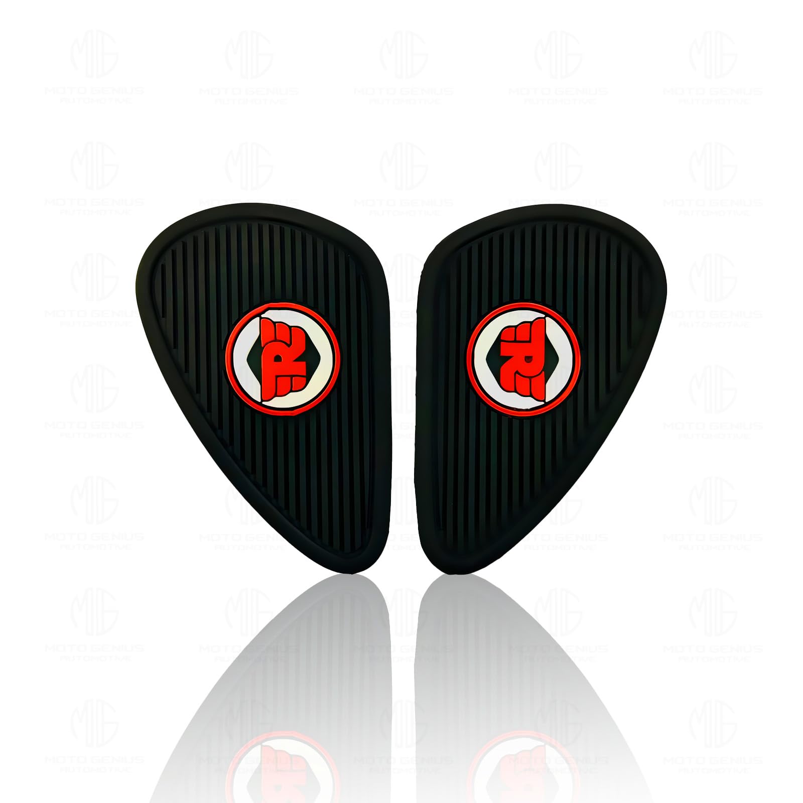 Silicone Tank Pads for Meteor 350 | Premium Tank Protection Pads |Anti-Slip and Scratch-Resistant Design |Stylish and Durable-Red Black - Moto Genius