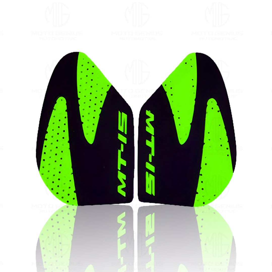 Silicone Tank Pads for MT 15 | Premium Tank Protection Pads |Anti-Slip and Scratch-Resistant Design |Stylish and Durable (Pack of 2)-Green - Moto Genius