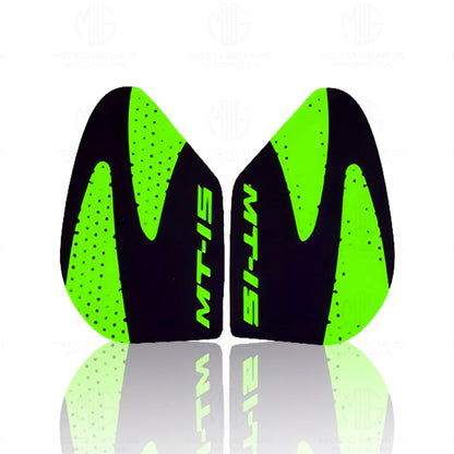 Silicone Tank Pads for MT 15 | Premium Tank Protection Pads |Anti-Slip and Scratch-Resistant Design |Stylish and Durable (Pack of 2)-Green - Moto Genius